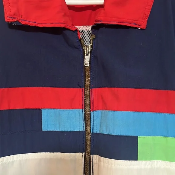 Vintage 80s-90s Lavon Sportswear Unisex Windbreaker Color Blocked Jacket - Picture 4 of 16